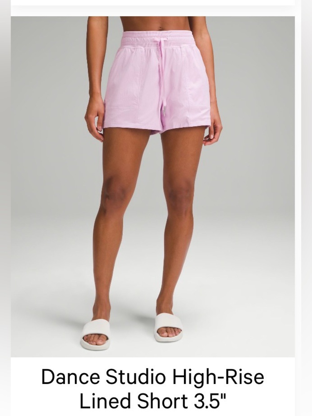 Lululemon Dance Studio High-Rise Lined Shorts 3.5" - Light Pink Size 4